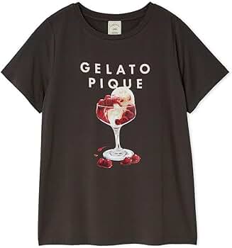 新品タグ付♡ジェラートピケ　接触冷感COOLレーヨンロゴTシャツ＆ロングパンツ 接触冷感】COOLレーヨンロゴTシャツ(カットソー・Tシャツ